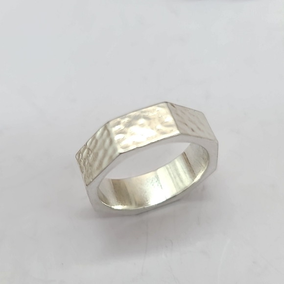 Brighton "Meridian Zenith" Hammered Silver Pave Hand-Set Swarovski Crystal Ring! - Picture 9 of 12